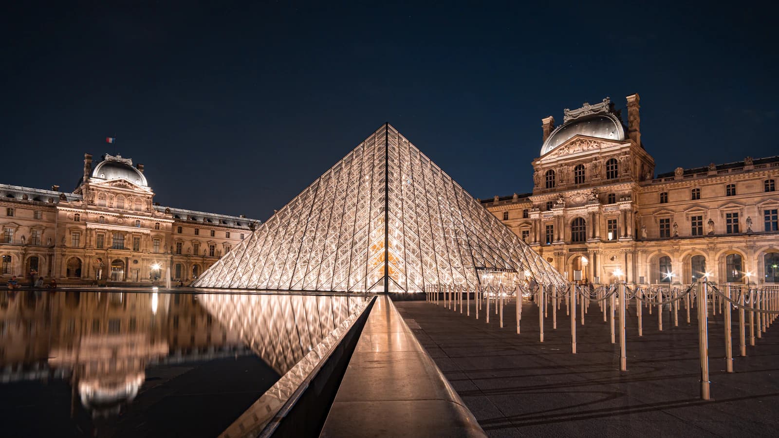 The Louvre Pyramid in Paris