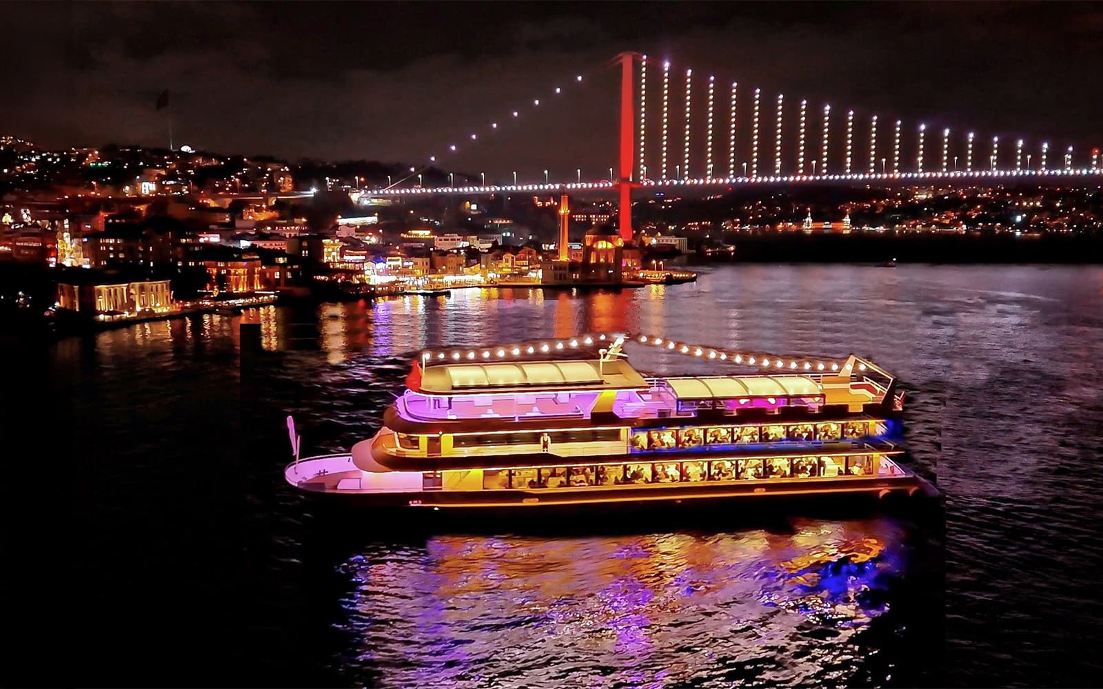 Bosphorus Dinner Cruise with Turkish Show & Private Table