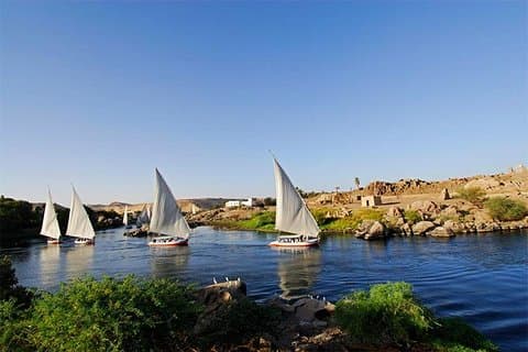 Felucca sejltur på Nilen i Aswan