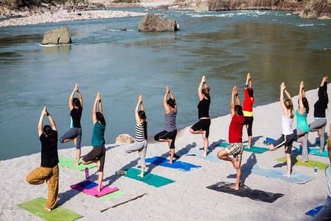 2 Hours Yoga Session on The Bank of Yamuna Over Looking The Taj