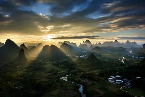 Halv / Full dag Yangshuo Cuiping Hill Sunset Private Tour