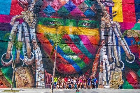 A lo largo del Olympic Boulevard en Río de Janeiro