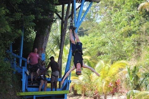 Full-Day Zipline Adventure og Beach Club Besøg på Roatan Island, Honduras