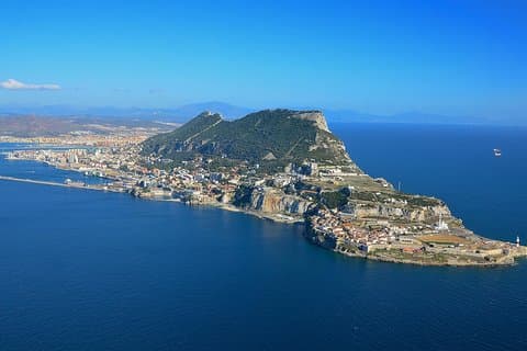Gibraltar with Rock of Gibraltar & St. Michael Cave from Seville