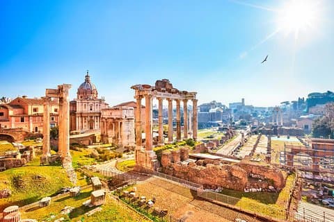 Gåtur i Colosseum, det romerske forum og Palatine Hill