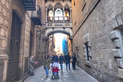 Sagrada Familiaとゴシックエリアを持つ子供と家族のためのバルセロナ
