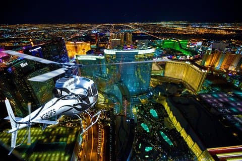Las Vegas Helikopter Night Strip flygtur med valfri middag