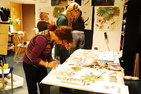 Laboratorio di esperienza di pittura tradizionale cinese tradizionale