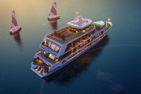 Stellar Of The Seas visit Bai Tu Long Bay Lan Ha Bay depart from Hanoi