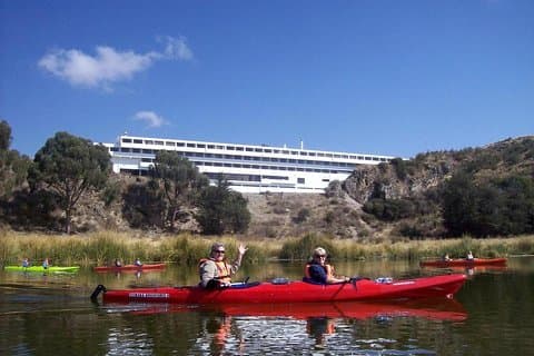 Kayaking to Uros Floating Islands Lake Titicaca