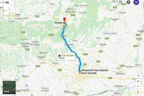 Brasov to Bucharest Otopeni Airport private transfer