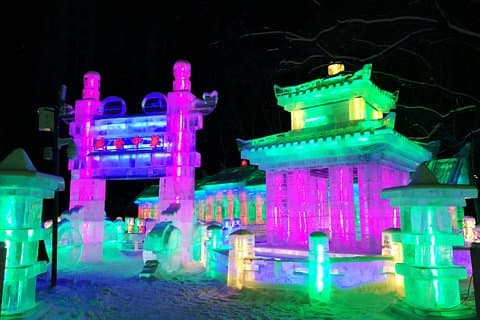 Harbin Ice Lantern Show and Center Street Tour
