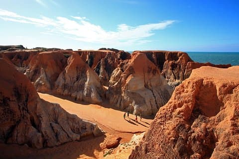 Den färgglada sanden på stranden Morro Branco - Heldagstur