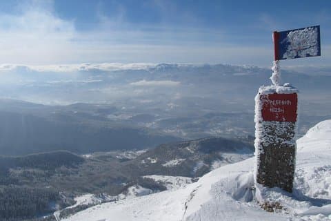 Snesko på Trebevic Mountain fra Sarajevo