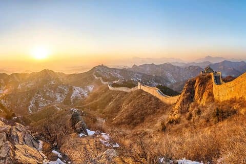 Visite privée au coucher du soleil à la grande muraille de Jinshanling