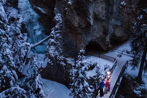 Johnston Canyon Evening Icewalk