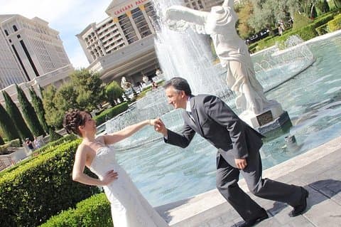 Las Vegas fontäner Photo Shoot