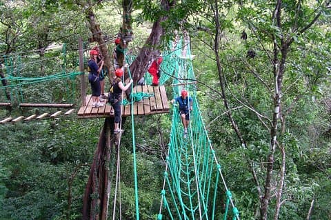 High Ropes Tour im Abenteuerpark von San Jose