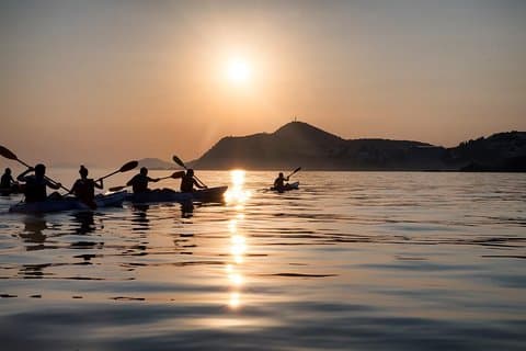 Sunset Sea Kayaking in Dubrovnik mit Wein