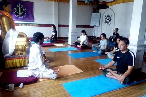 De Boudhanath Yoga-ervaring in Nepal