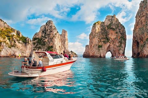 Liten gruppe båttur fra Sorrento til Capri
