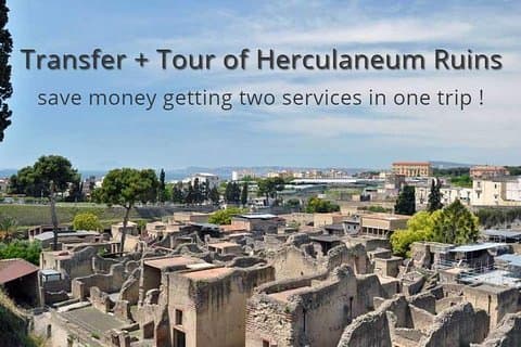 Trasferimento privato da Napoli a Sorrento con tour delle rovine di Ercolano