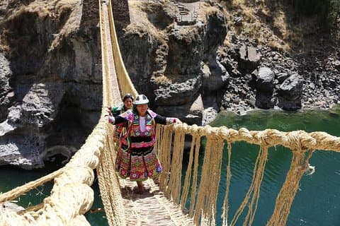 Queswachaca Last Inca Bridge och 4 Lagoons Tour med picknick