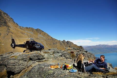 Privat Champagne Picnic på en Peak med Helikopter Ride