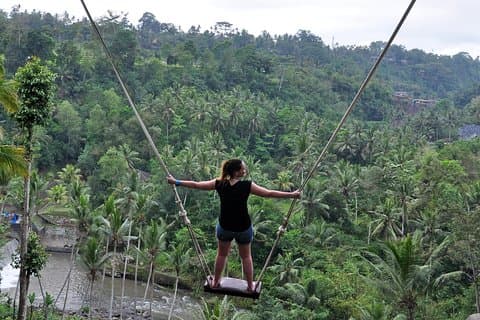Bali Swing Ubud-vulkaan en bamboebostrekking