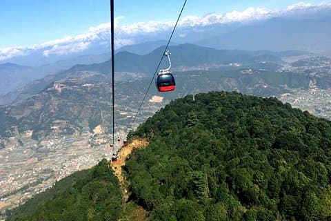 Tour privado de medio día en teleférico Chandragiri en Katmandú