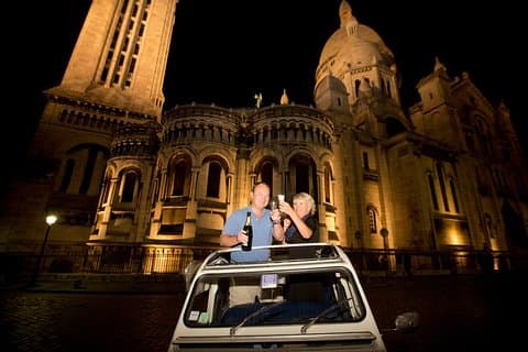 Paris and Montmartre 2CV Tour by Night with Champagne