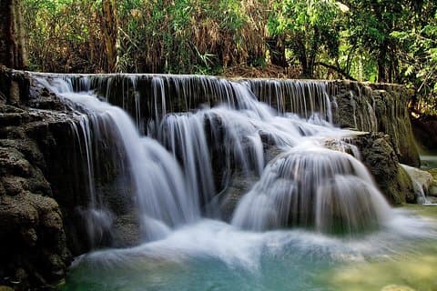 Kuang Si Waterfalls by Bike and Boat