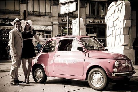 2 hour Vintage Fiat 500 Central City Tour in Milan