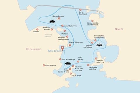 Guanabara Bay Catamaran Tour in Rio de Janeiro with Transfer