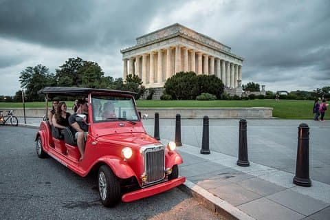Washington DC Monumenten Tour per elektrische winkelwagen – Dag & Nacht