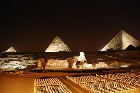 Giza Pyramider Lyd og Lys Vis