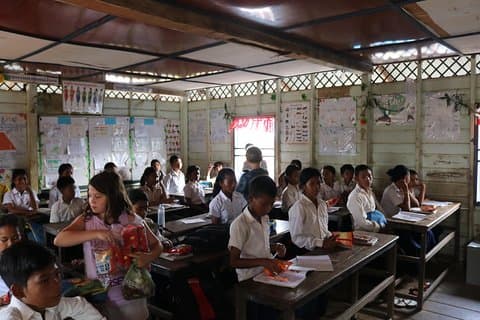 Spaziergang durch das Dorf Siem Reap