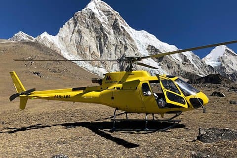 Landing Private Helikopter på Everest base camp & Gokyo for bilde