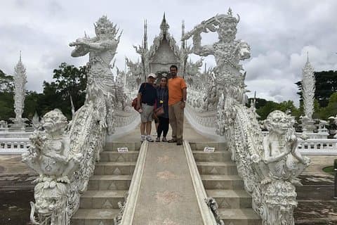 Chiang Rai-templer (hvid, blå) og privat dagstur til Doi Suthep