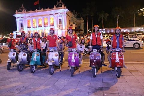 Vespa Night Street Food Tour Hanoi