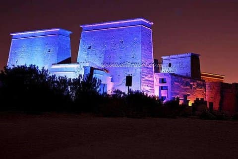 Lyd og lys Vis på Philae Temple Aswan