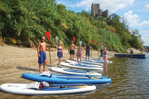 Diversión y almuerzo: tour de un día de Stand Up Paddle en la laguna de Obidos