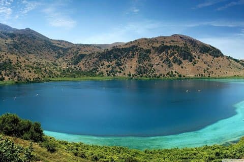 Kreta Natur Kournas sjö Argyroupoli &Georgioupoli från Rethymno