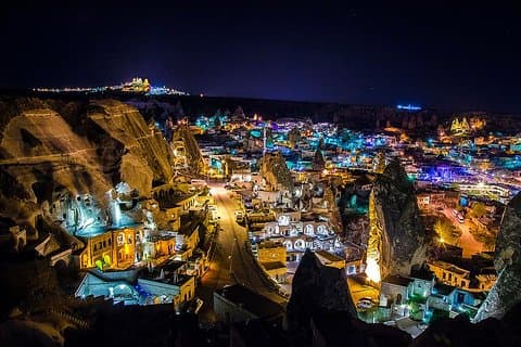 Cappadocië Zonsondergang en nachttocht met diner