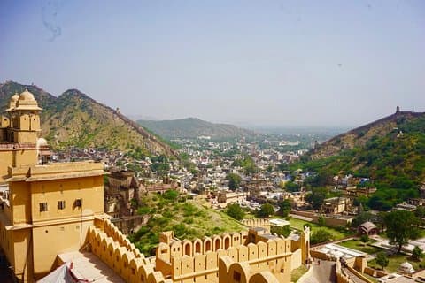 Jaipur sightseeing med bil, förare och guide