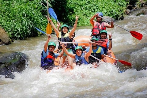Wildwaterraften op Bali met lunch
