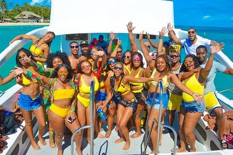 Morning Private Party Boat with Water Slide Open Bar and BBQ