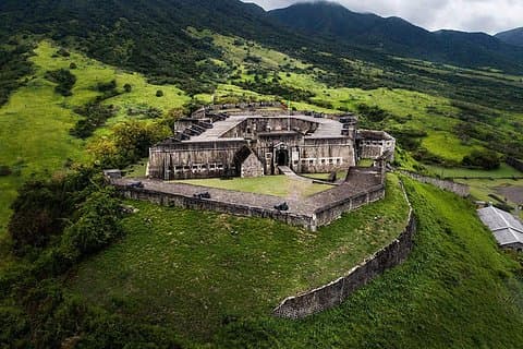 Full Island panoramautsikt över St Kitts