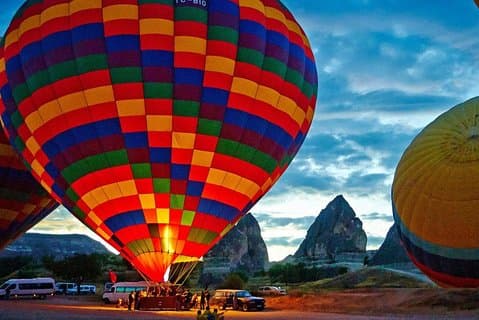 Luchtballonvaart in Cappadocië