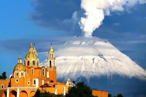 PUEBLA historiska koloniala centrum och CHOLULA-kvarteret Privat dagstur